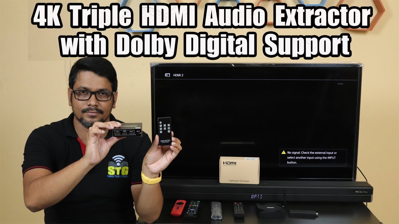 Hindi || Tobo 4K Tripple HDMI Audio Extractor with Dolby Digital Support Unboxing & Review
