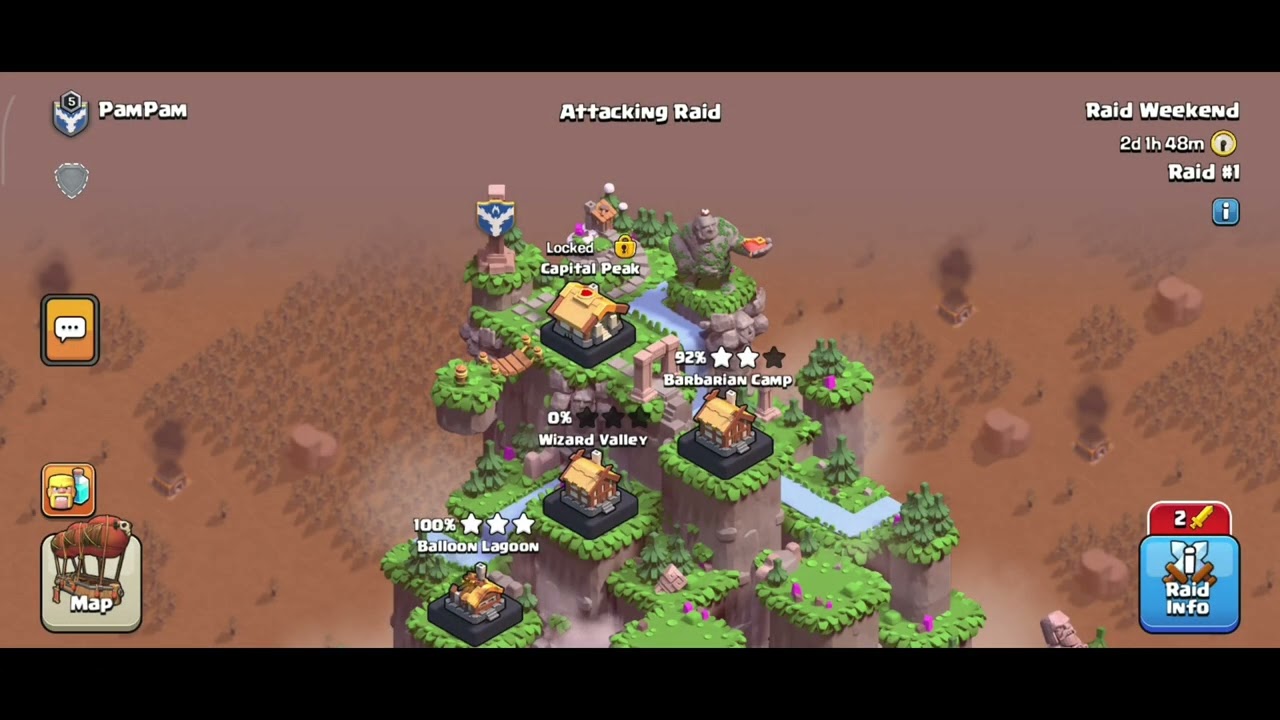 Clan capital attack in clash of clans #sovandr #supercell #coc 