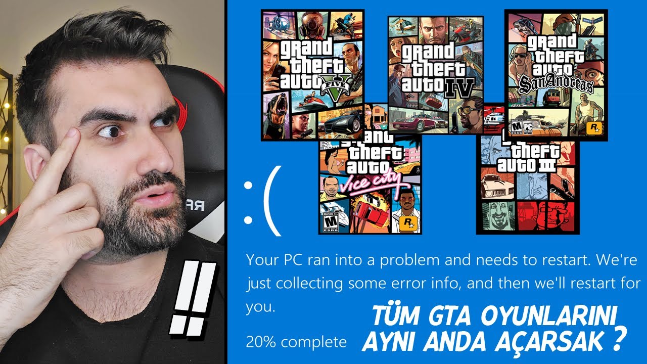 TÜM GTA OYUNLARINI AYNI ANDA AÇARSAK NE OLUR ? PC ÇÖKTÜ
