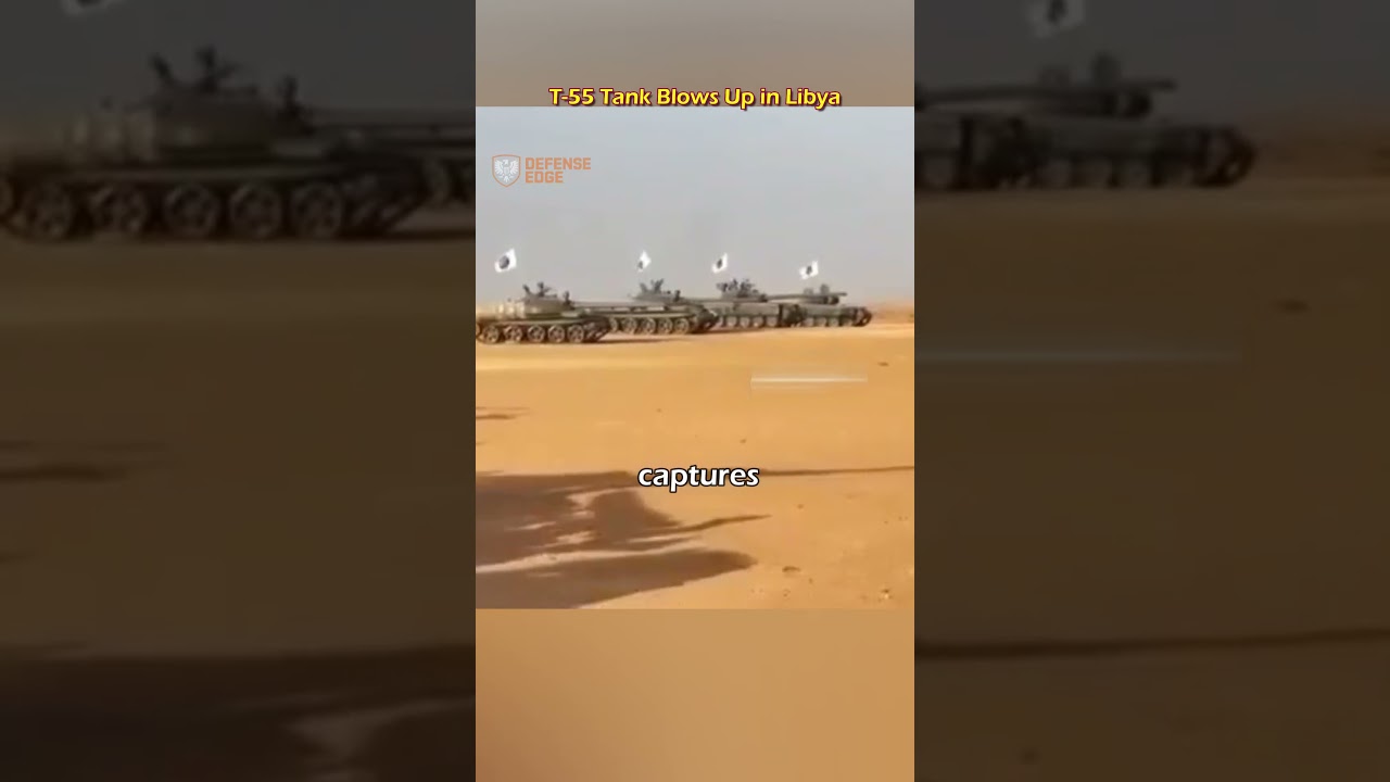 Танк ливийской армии взорвался во время учений с боевой стрельбой.