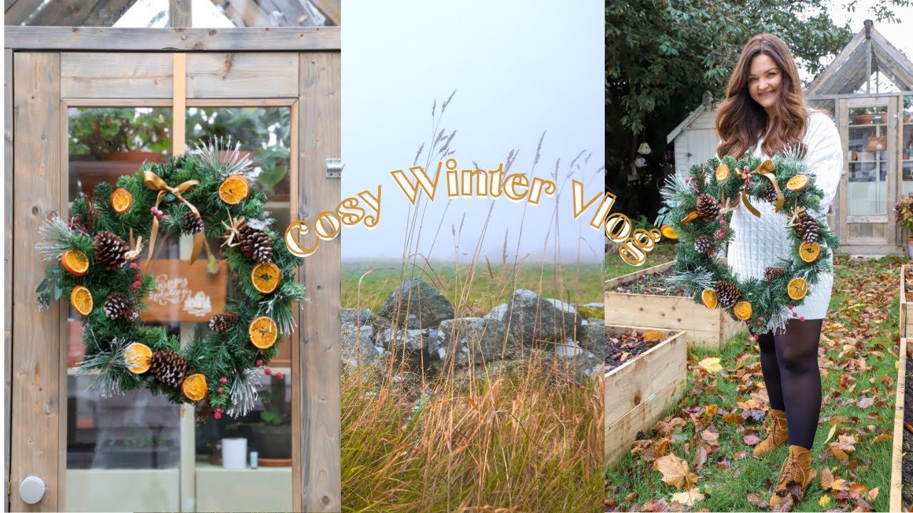 Chatty cosy Winter home vlog, Winter walks and DIY dried orange wreath