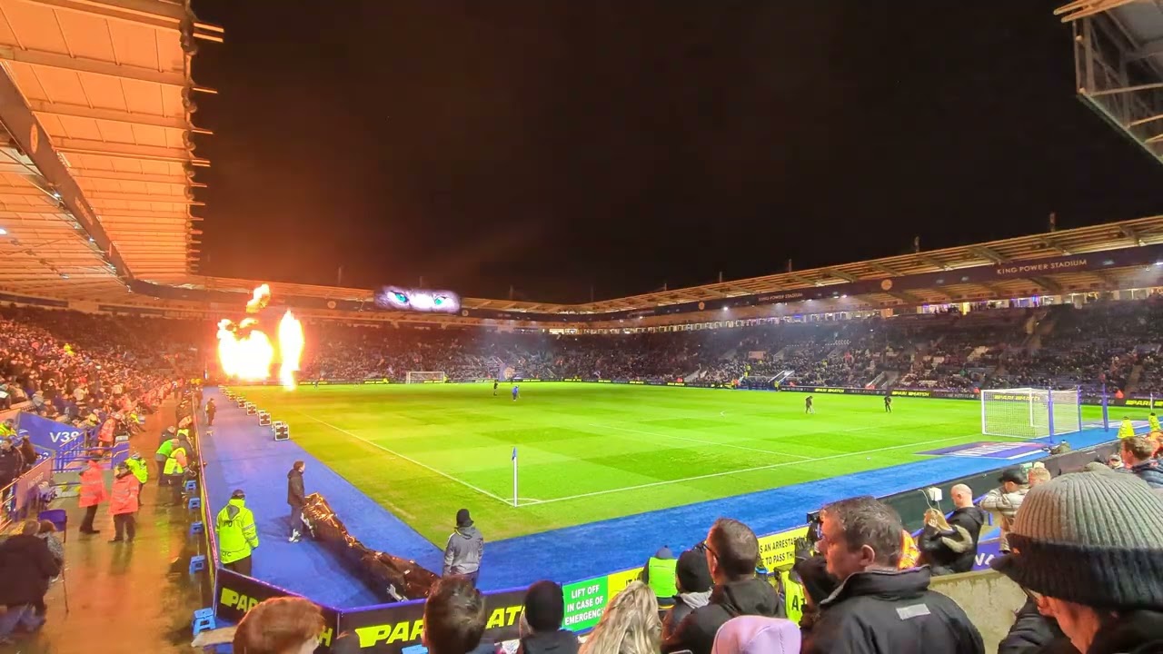 Light show. Leicester vs Sheffield Wednesday. 13/2/24. Warning contains bright and flashing lights.