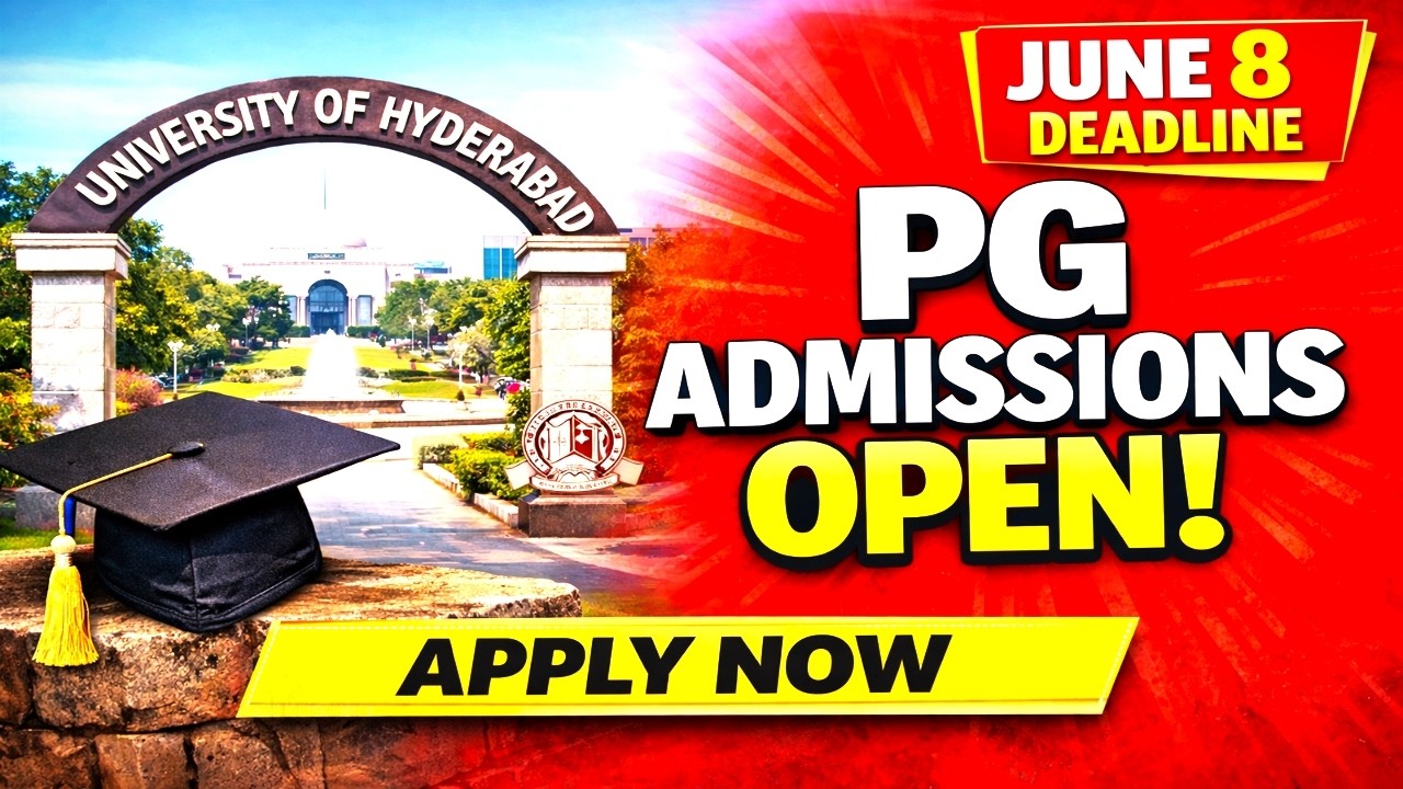 Students, Don't Miss This! UOH PG Admissions Open
