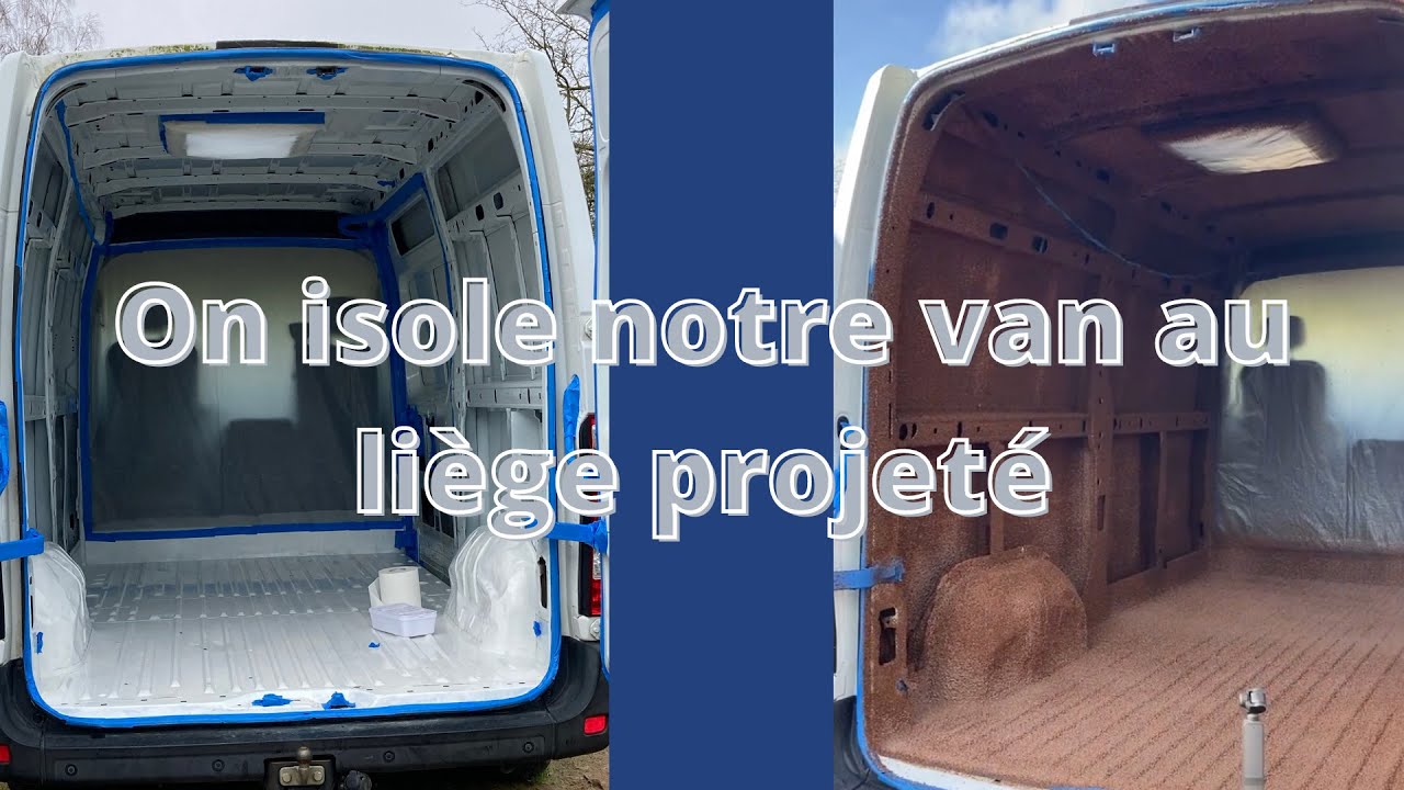 Isolation de notre van au liège projeté (C'était très long)