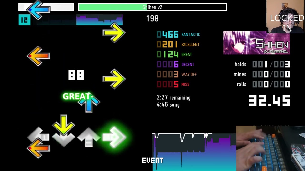 【StepMania 5】Shihen (v2) — DJ Sharpnel 12 [keyboard]