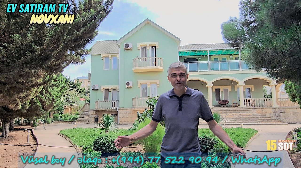 Yeni! 🌟Novxanıda, 15 Sotda Hovuzlu Bağ Evi - Satışda! Sahibi ilə Eksklüziv Turu 🏠 EV SATIRAM TV