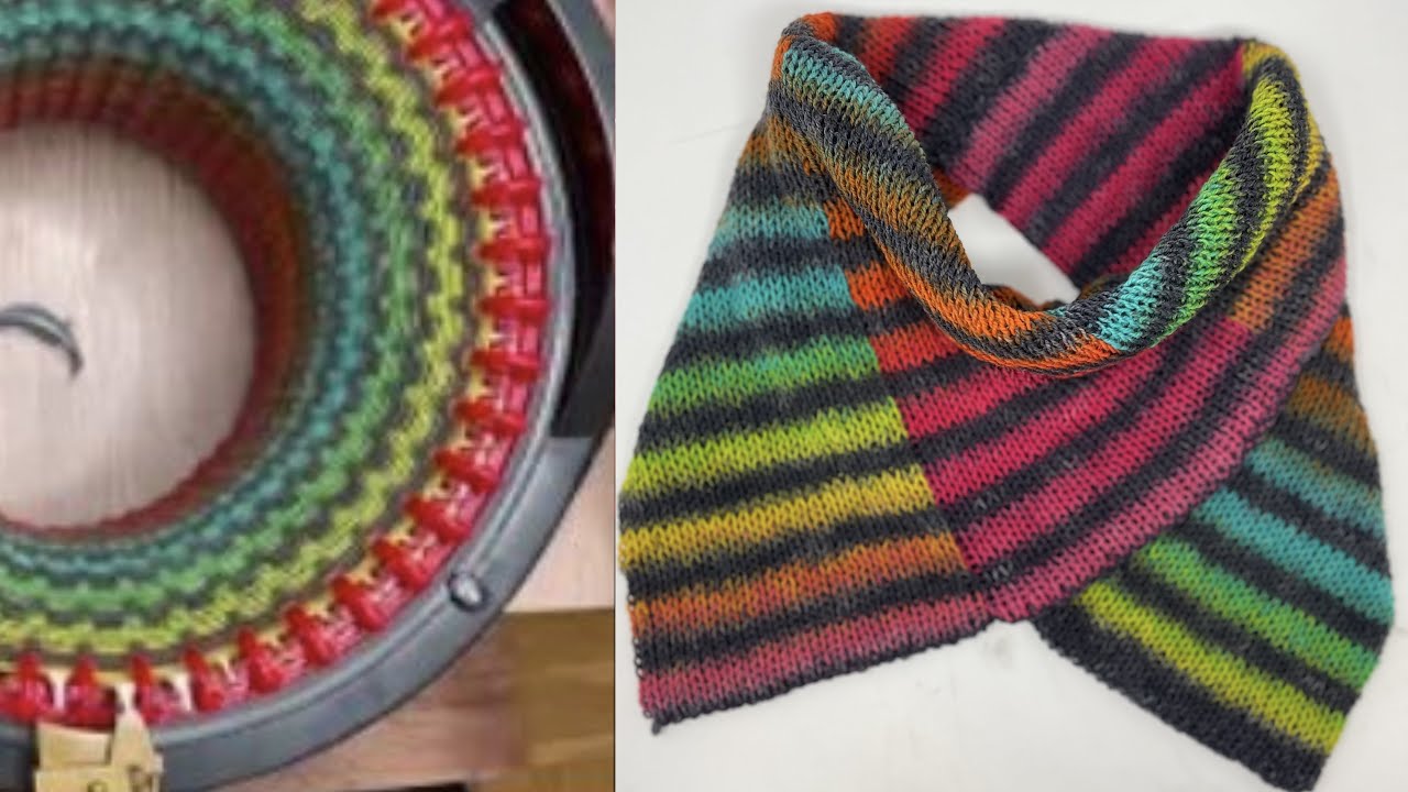 Silvies Kragenschal aus PAINT SOCKS mit addi express kingsize