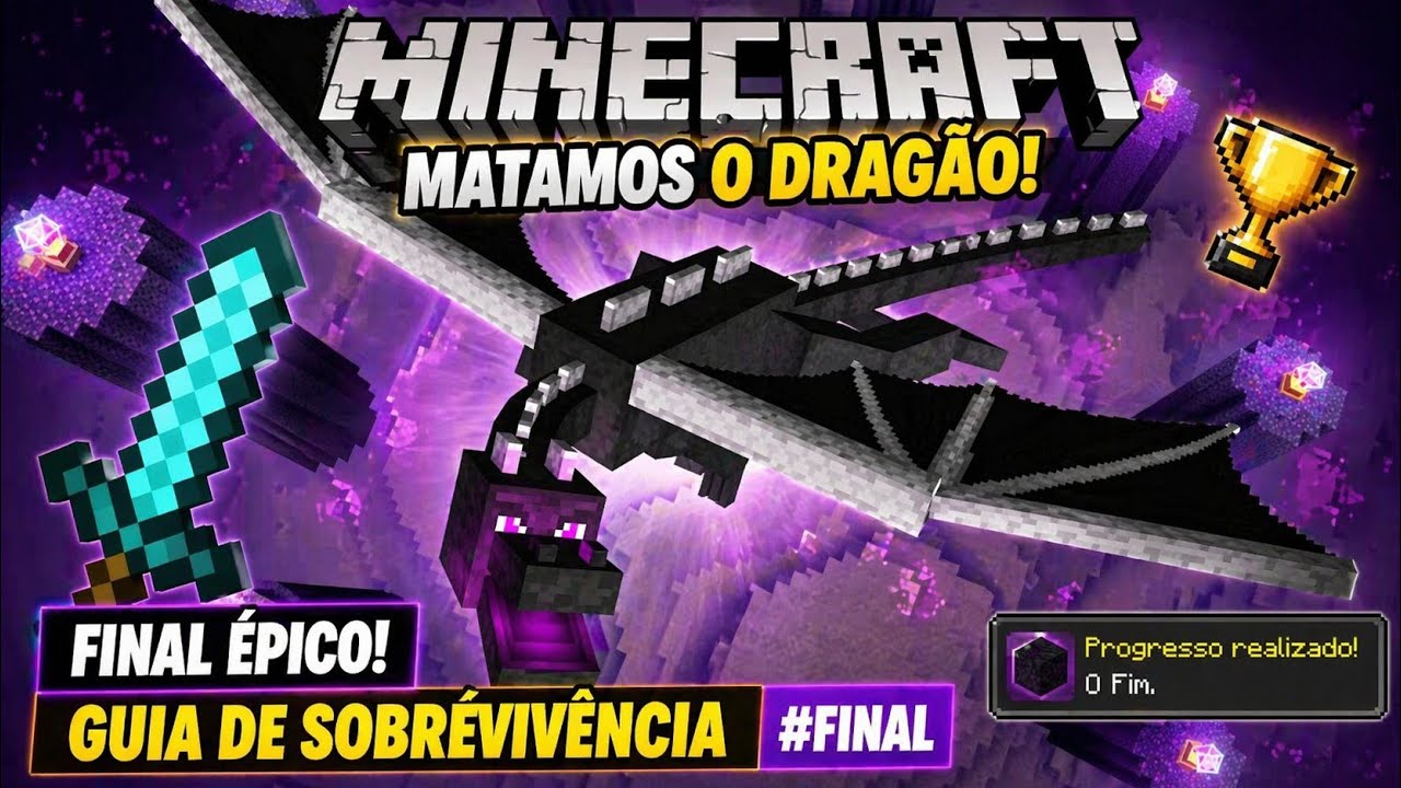 O Segredo Para Achar o PORTAL e Matar o Dragão no Survival – Passo a Passo Real - #minecraft #jogos 