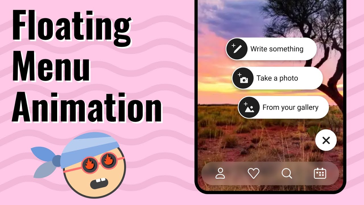 Figma interactive components | Floating menu animation in mobile | Floating action button