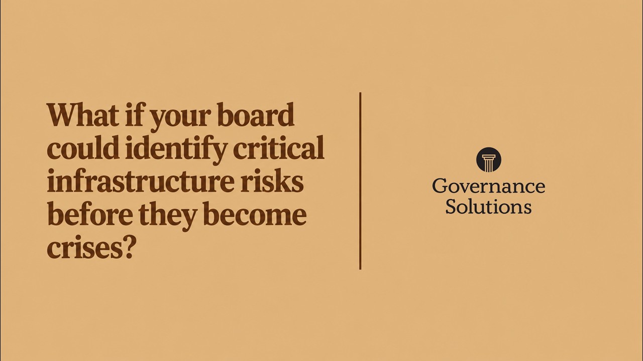 Critical Infrastructure Risk: Is Your Board Ready Before a Crisis?
