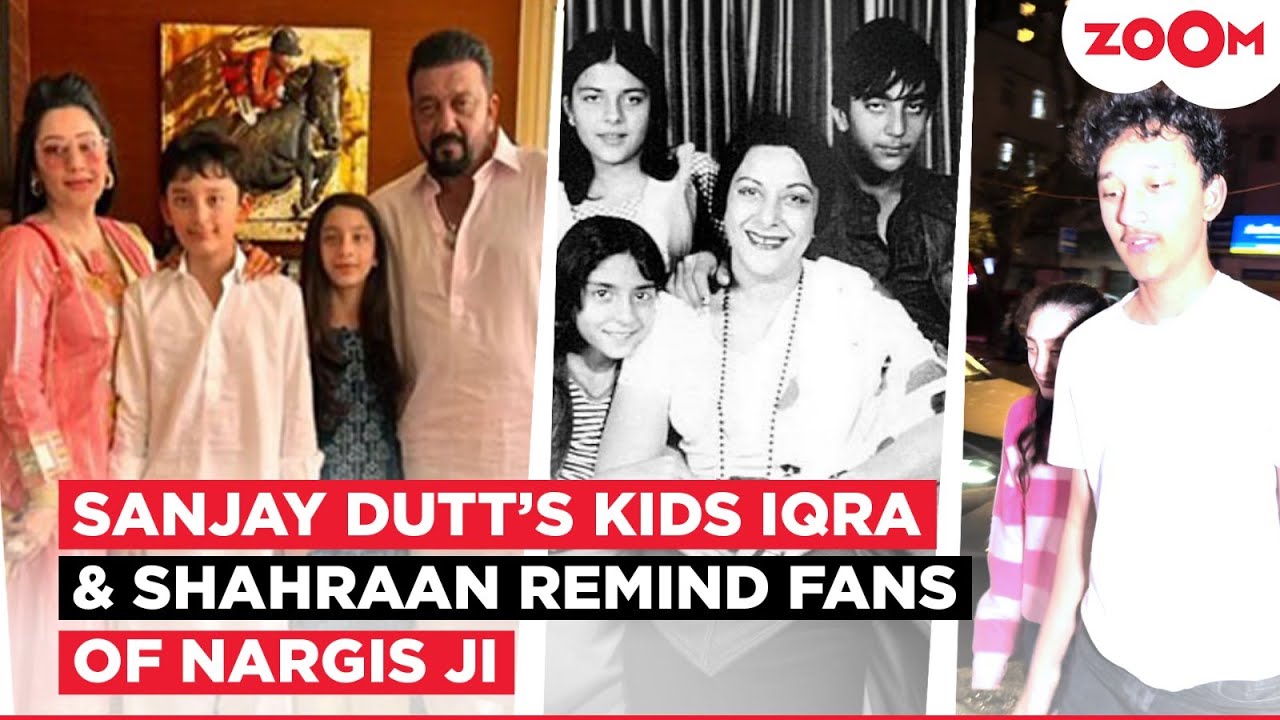 Sanjay Dutt’s kids Iqra & Shahraan spark NOSTALGIA reminding fans of Nargis Ji; pics go VIRAL