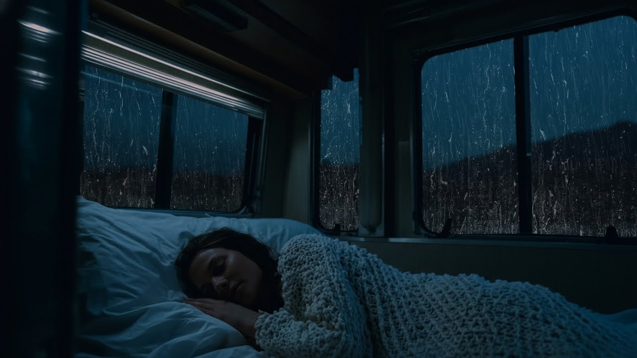 Car Window Rain at Night | Soft White Noise Ambience for Deep Sleep and Stress Ease