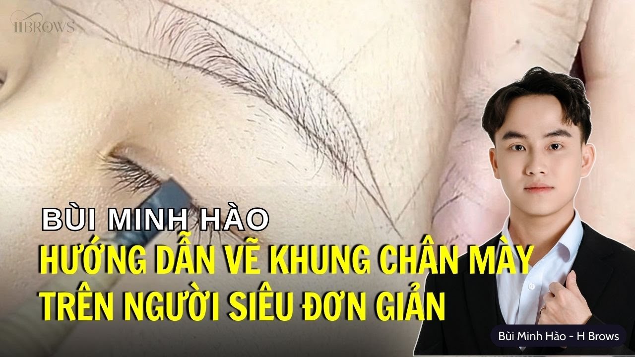 HƯỚNG DẪN VẼ KHUNG CHÂN MÀY TRÊN NGƯỜI #phunxam
