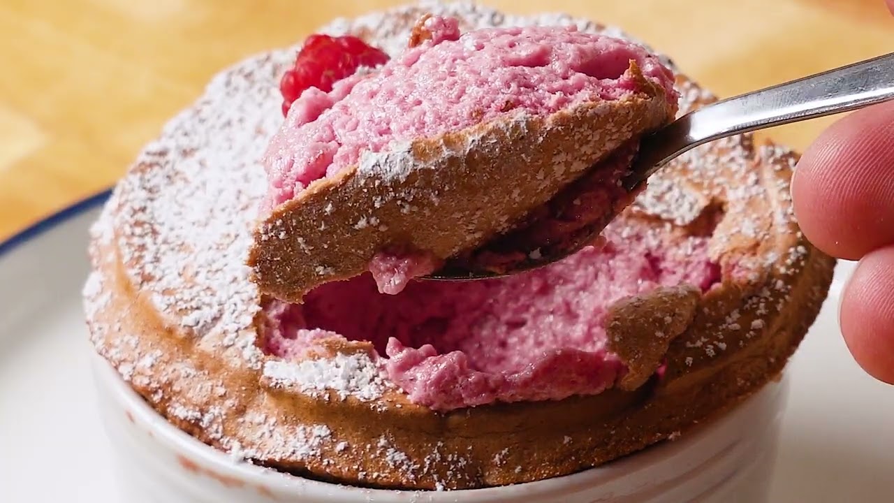 Making raspberry soufflés on Charlie