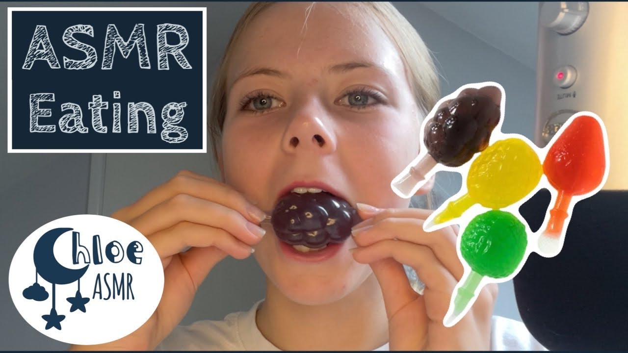Eating Mukbang ASMR - Eating Jelly Fruit | ChloeASMR