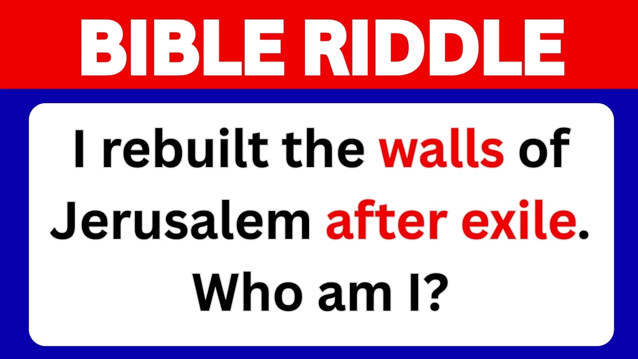 Bible Riddles About Prophets 🤯 Can You Guess Them All? (Hard Bible Quiz Challenge)