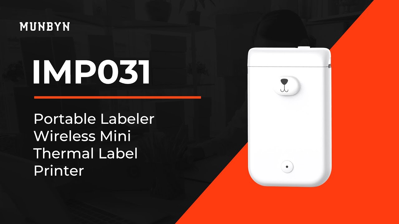MUNBYN IMP031 Portable Labeler Wireless Mini Thermal Label Printer