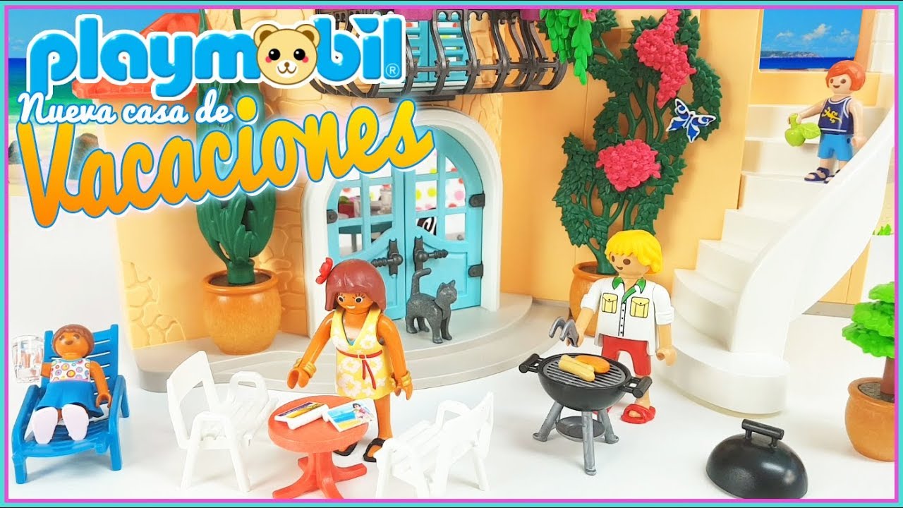 Playmobil - Nueva casa de vacaciones amueblada y con familia 9420