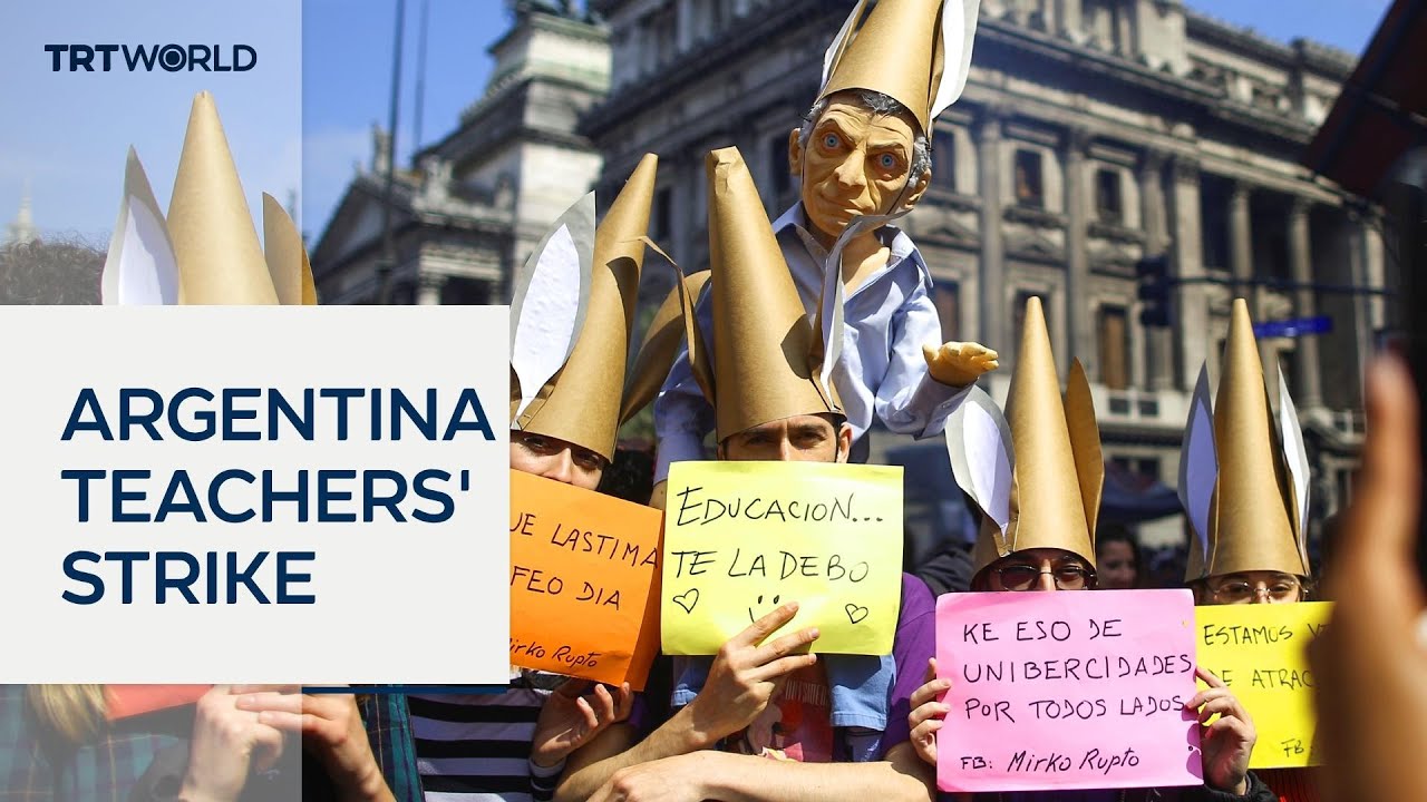 Students and teachers protest against President Milei in Argentina