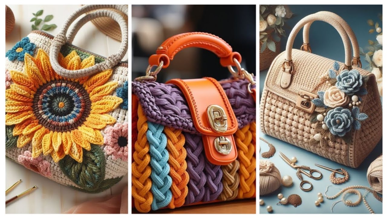 Замечательные Вязаные Сумки для женщин! Идеи для вязания. DIY// Wonderful knitted bags for women! 🌸