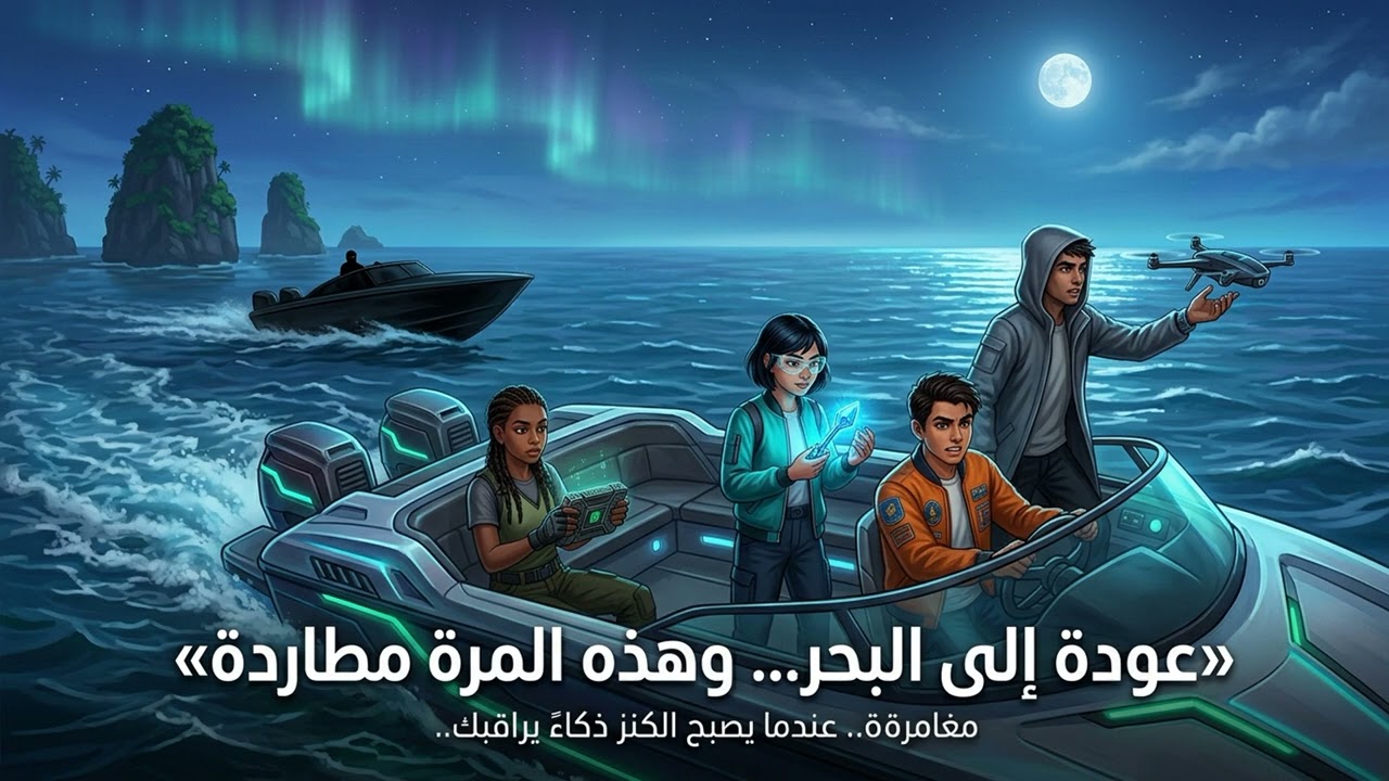 قصص قبل النوم مغامرة داخل جزيرة الكنز…! | 2147 ماذا اكتشف الأبطال الجزء 2