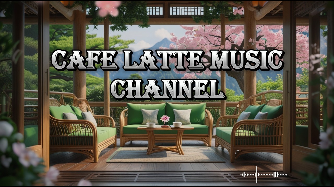 Café Latte Music l Sakura petals falling outside the café, warm coffee, and soft music in the air 🌸☕
