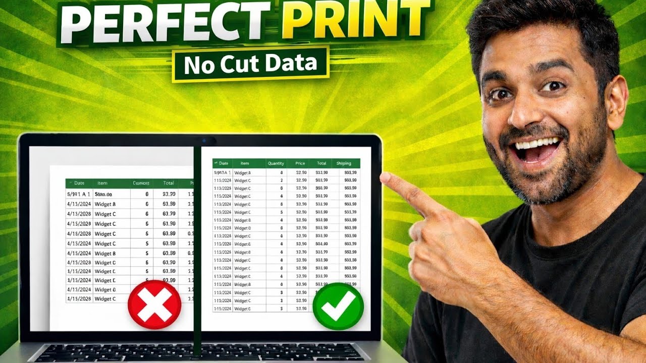 1 Setting Karo Aur Sara Data 1 Page Par| Page Setting & Page Setup Excel Day 23 Hindi