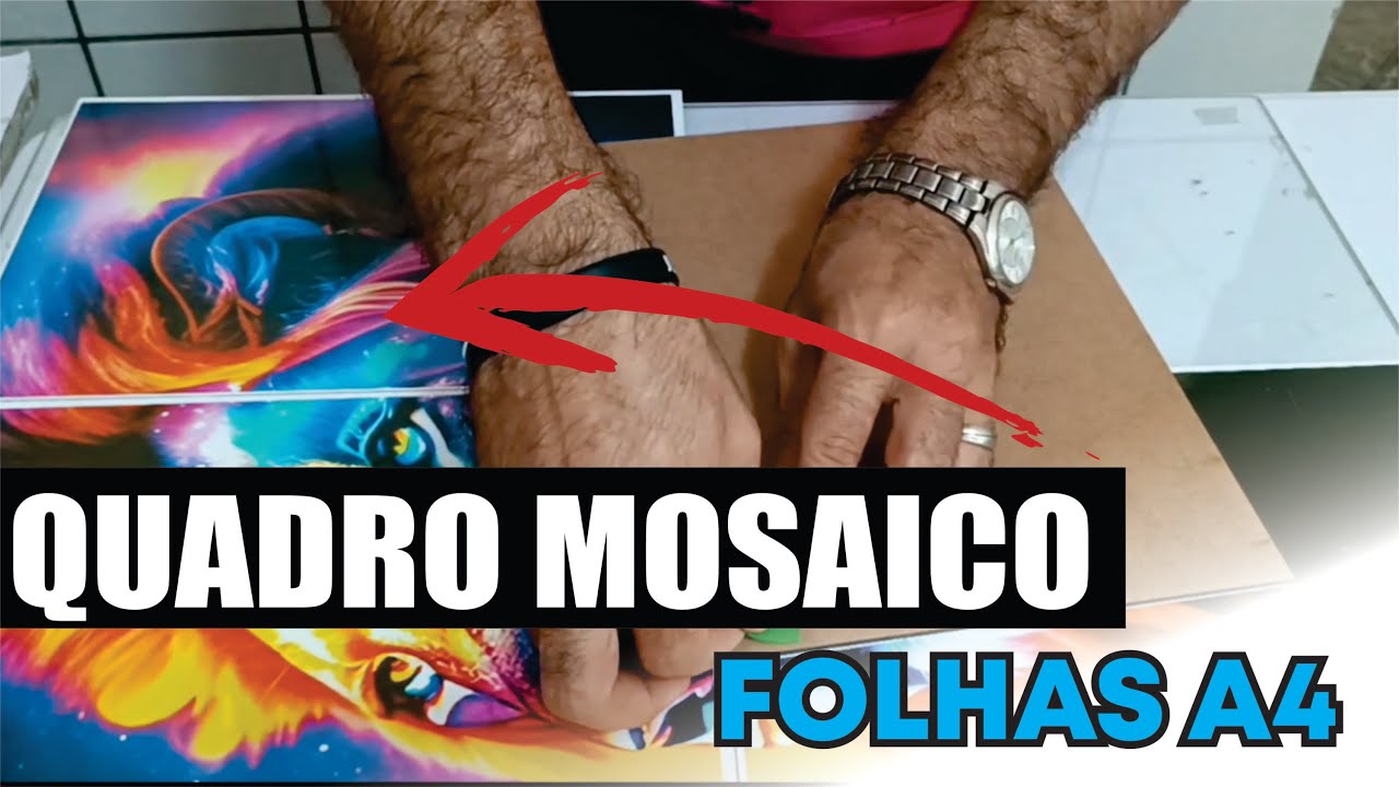 COMO fazer QUADRO MOSAICO em 4 partes OU MAIS, usando apenas uma impressora Jato de tinta.