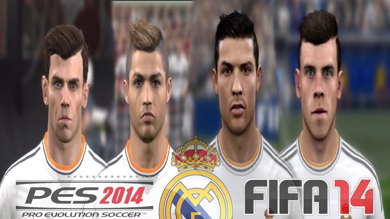 PES 2014 vs FIFA 14 FACE Comparison REAL MADRID