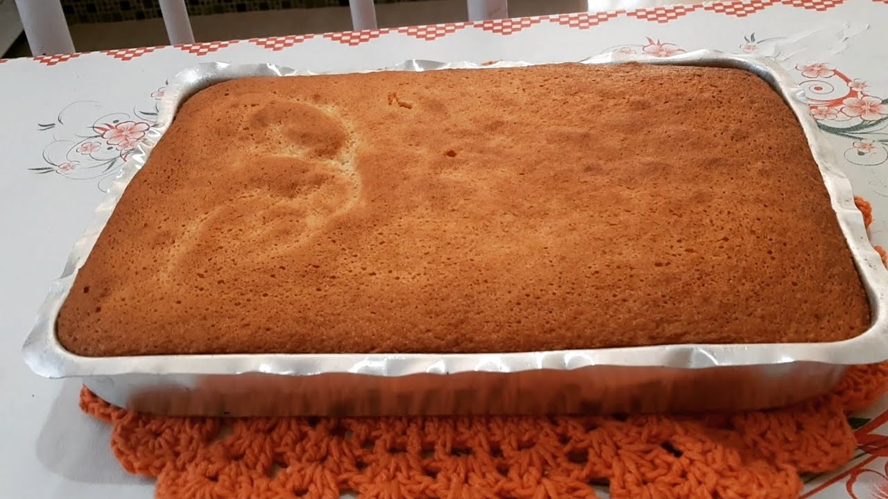 Bolo feito com leite morno super fofo
