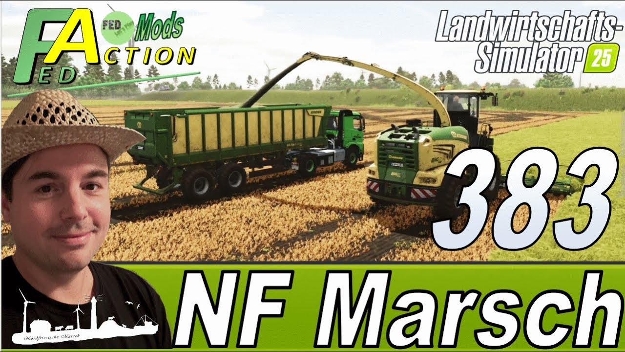 LS25 🚜 383 NF Marsch 4fach Nicht ganz Fit aber der letzte Roggen  wartet #landwirtschaftssimulator25
