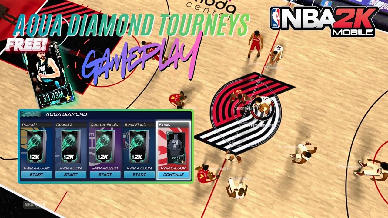 HOW TO GET FRE AQUA DIAMOND CARD IN NBA2K MOBILE - Aqua Diamond Tourneys Gameplay