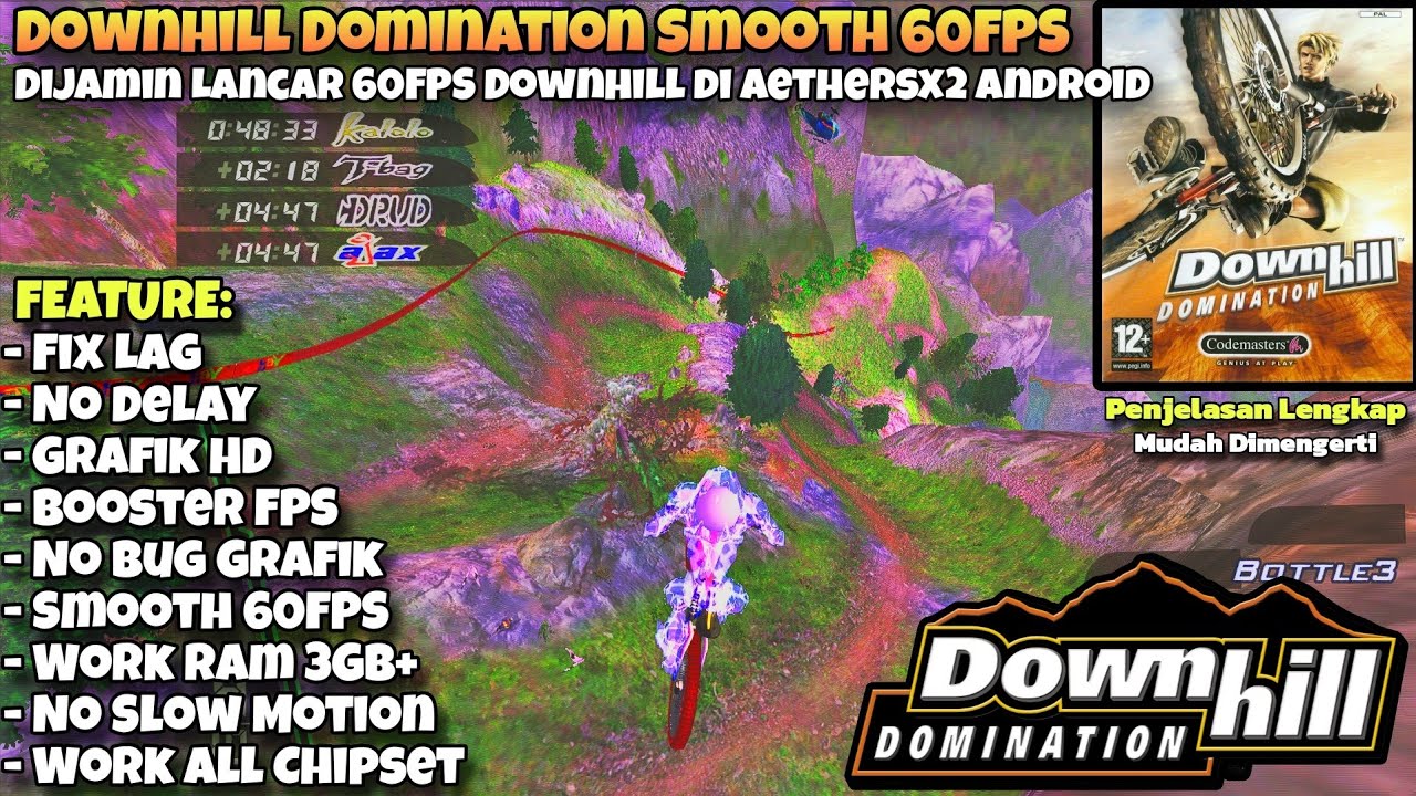 Tutorial Lengkap Settingan Terbaru Downhill Domination Di Android | Setting Aethersx2 No Lag 60FPS