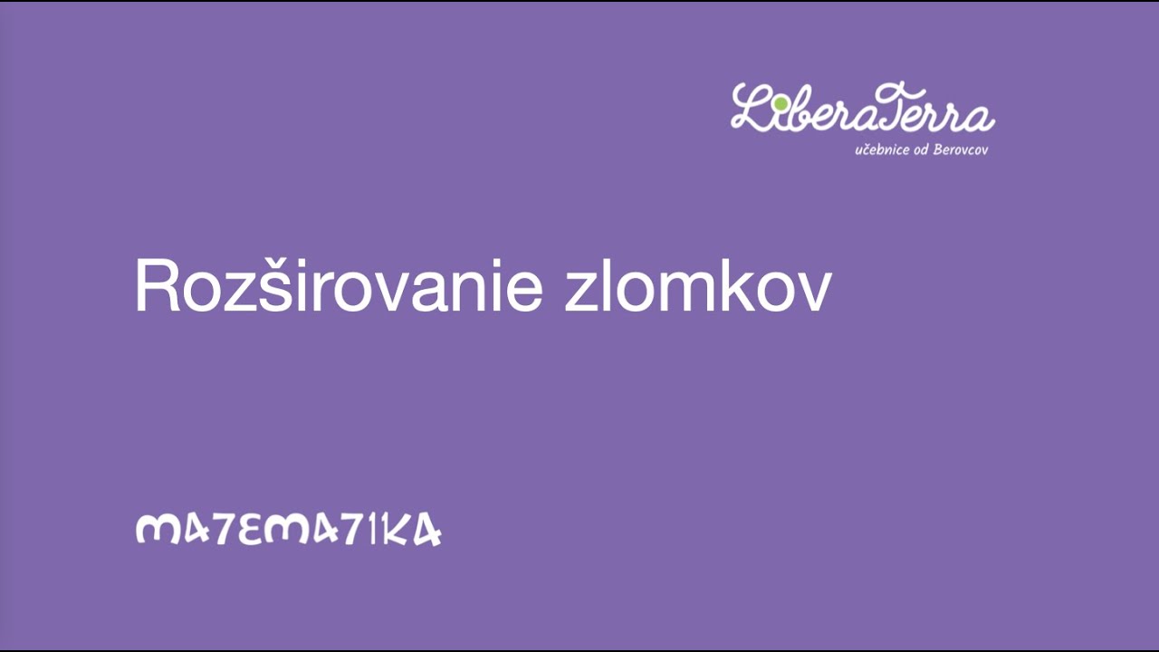Rozširovanie zlomkov