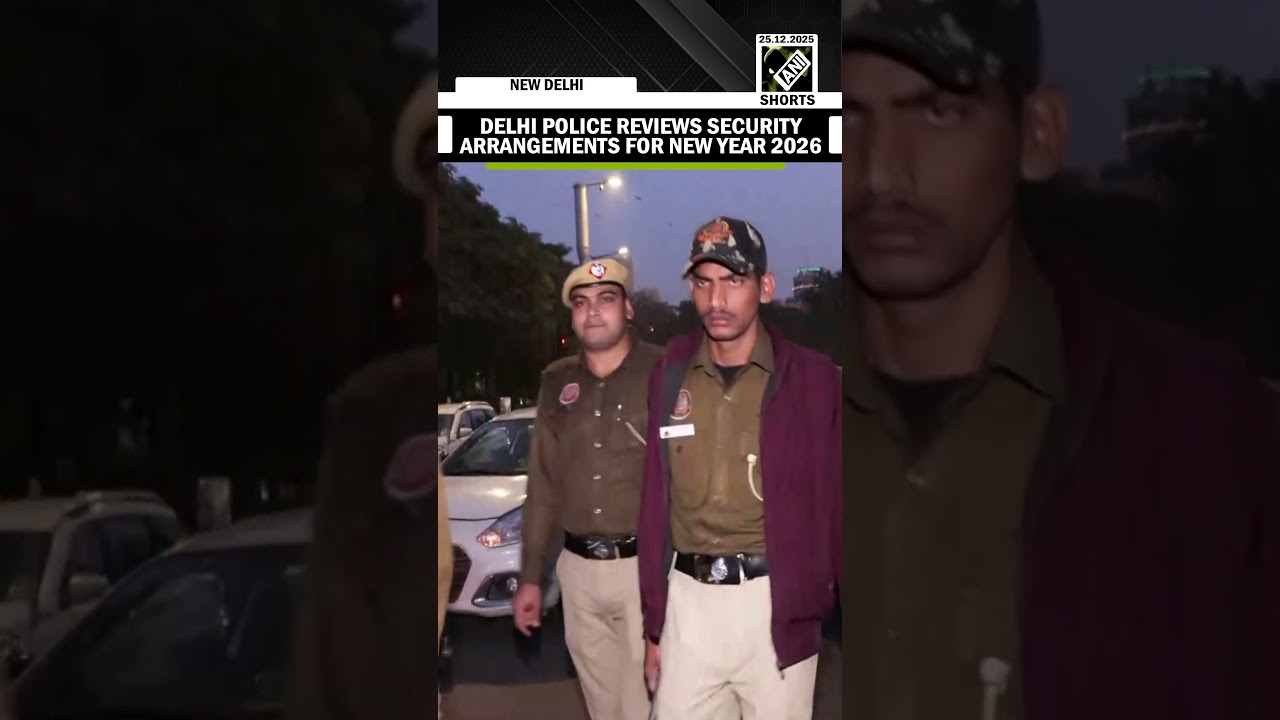 Delhi Police DCP Devesh Kumar inspects police preparedness at Connaught Place in Delhi