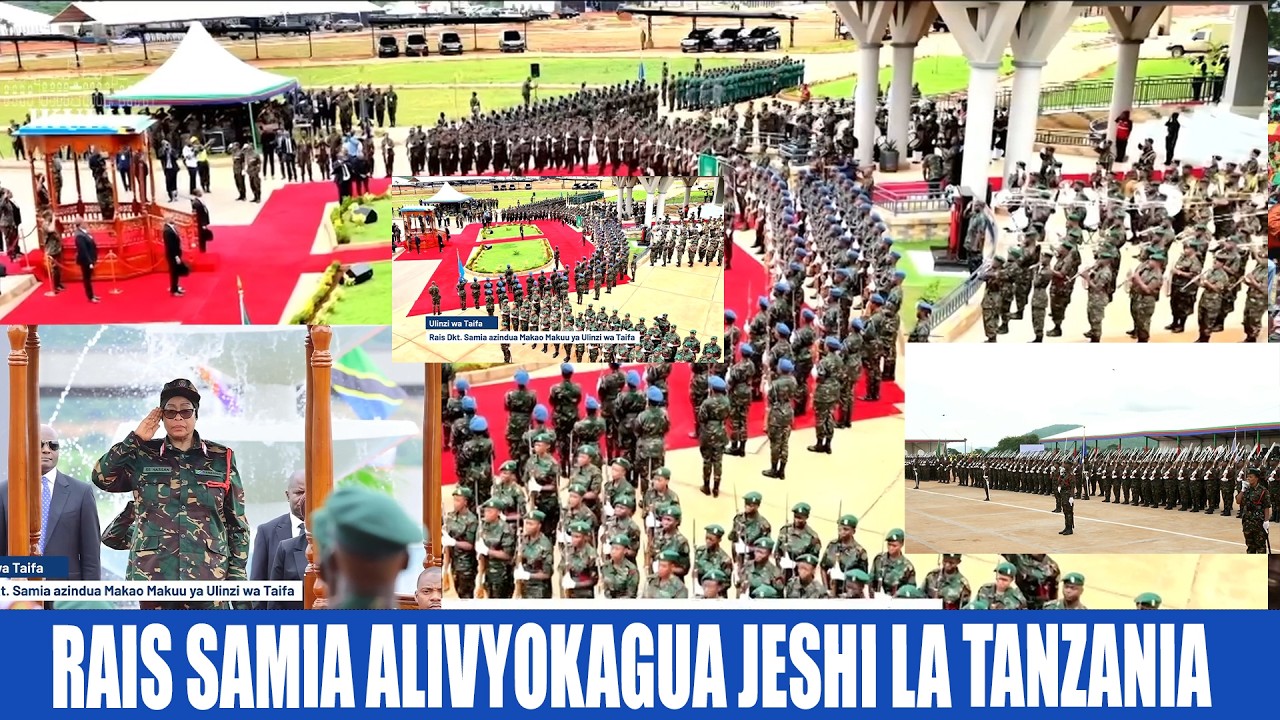 RAIS SAMIA ALIVYOKAGUA JESHI LA TANZANIA, SIKU YA UZINDUZI WA JENGO LA ULINZI WA TAIFA