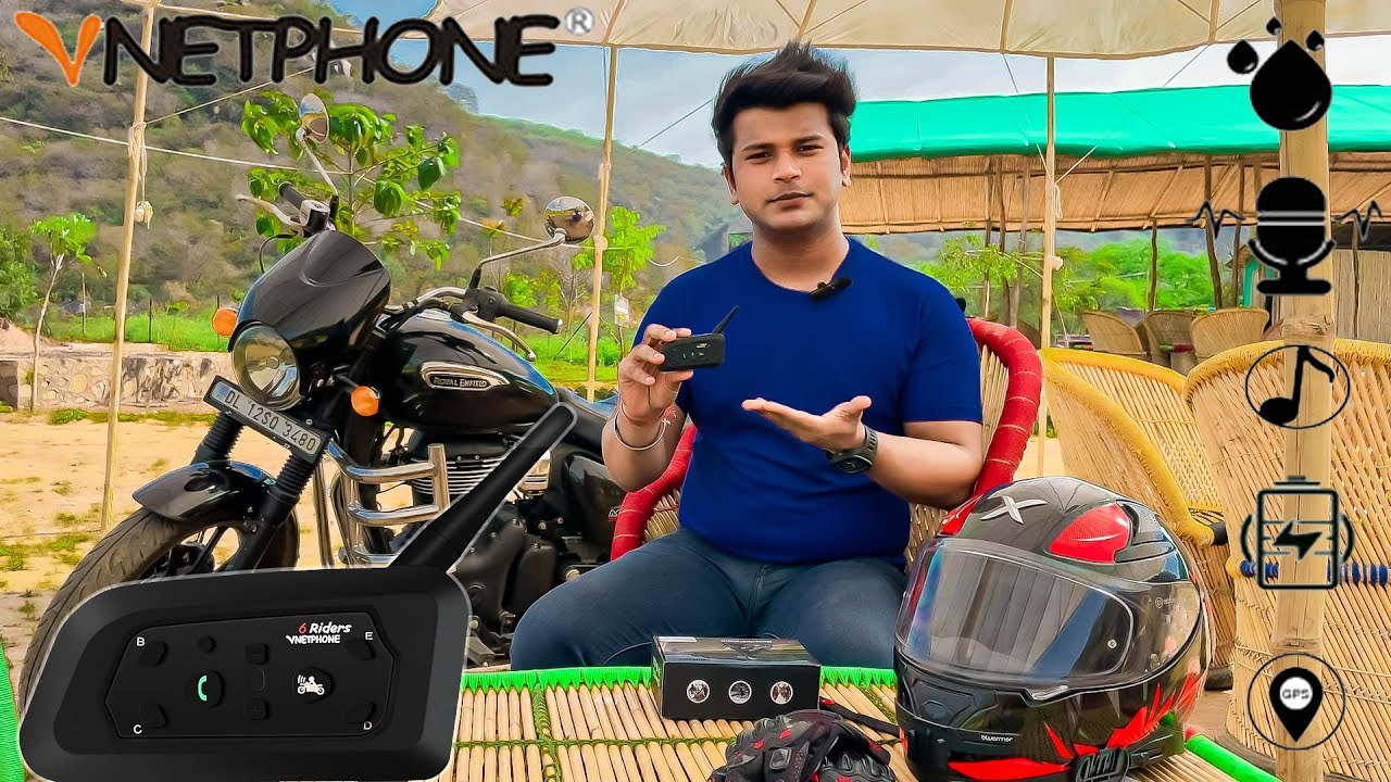 Best Cheap Bluetooth Intercom For All Helmets | VNetphone V6 Bluetooth Intercom | RE Meteor 350