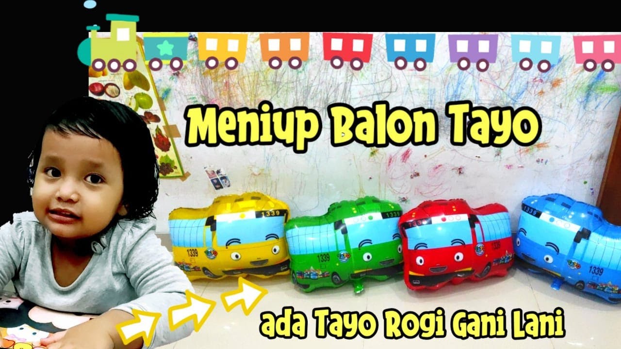 MENIUP BALON KARAKTER TAYO LUCU | SERE SENANG BANGET