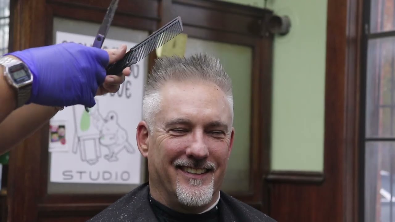 Trim the top with shears and neck shave  HAIRCUT #28