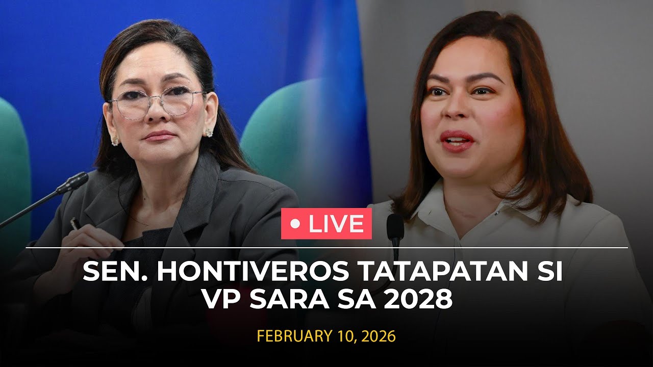 LIVE: Sen. Risa Hontiveros, bukas sa pagtakbo bilang pangulo sa 2028.