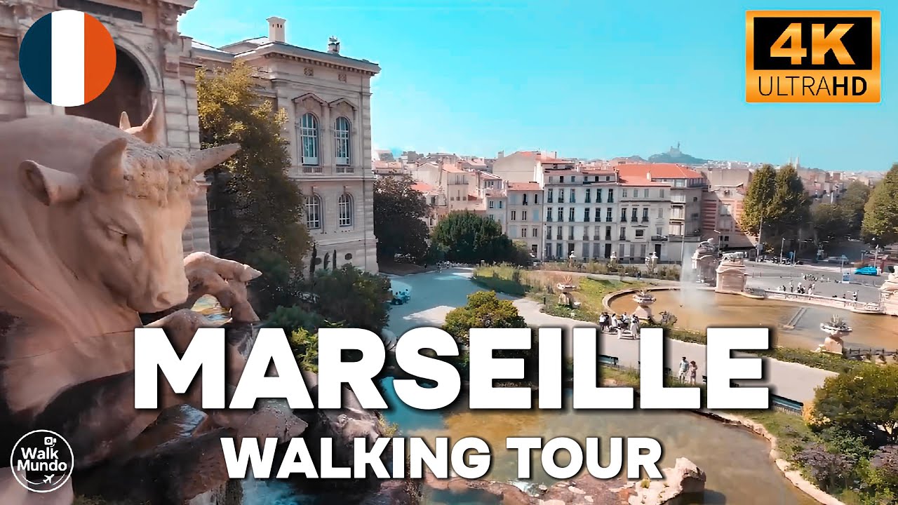 Marseille 🇫🇷 4K Walk: Old Port, Le Panier & Notre-Dame de la Garde | Stunning France Tour 60fps