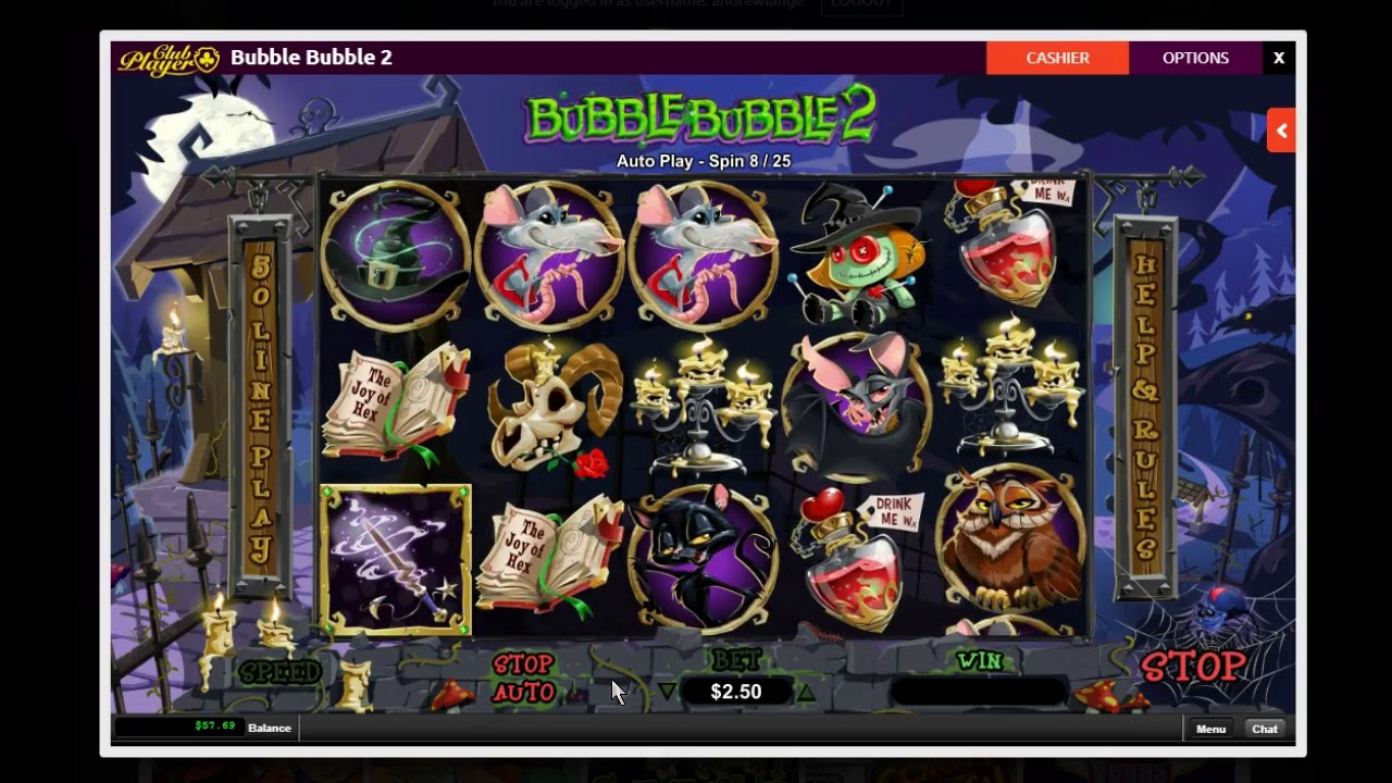 free no deposit $77 at Club Player Casino playing Bubble Bobble 2! Big Win! USA OK