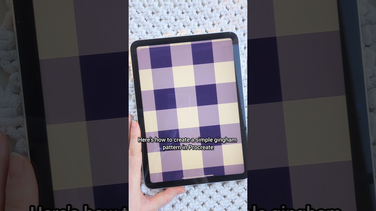 How to create a Gingham pattern in Procreate (quick tutorial) #procreate #patterndesign #gingham