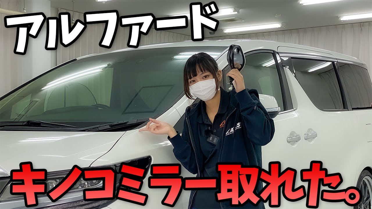 アルファードのキノコミラーを排除する方法！死角を映すカメラ！どこまで見える？