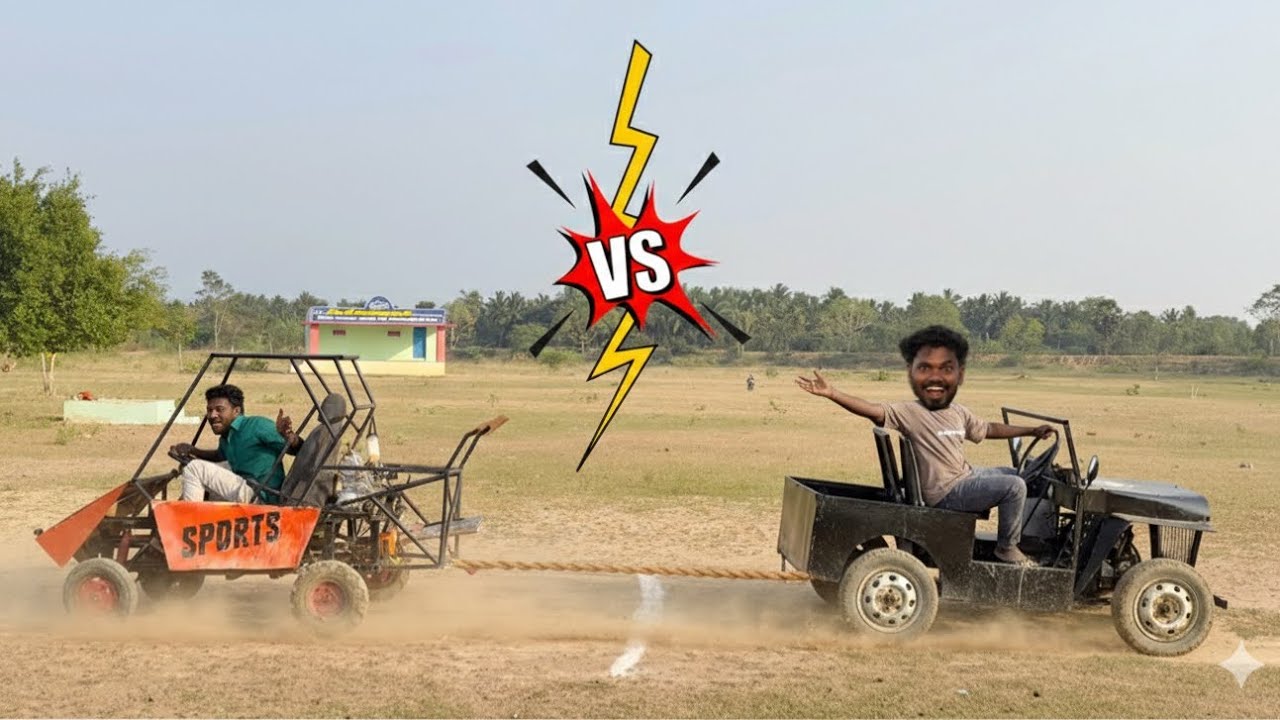 போட்டிக்கு போட்டி 🔥 Mini jeep (VS) off-road vehicle வெறித்தனமான ஆட்டம்..Fun overloaded 💯🤣🤣