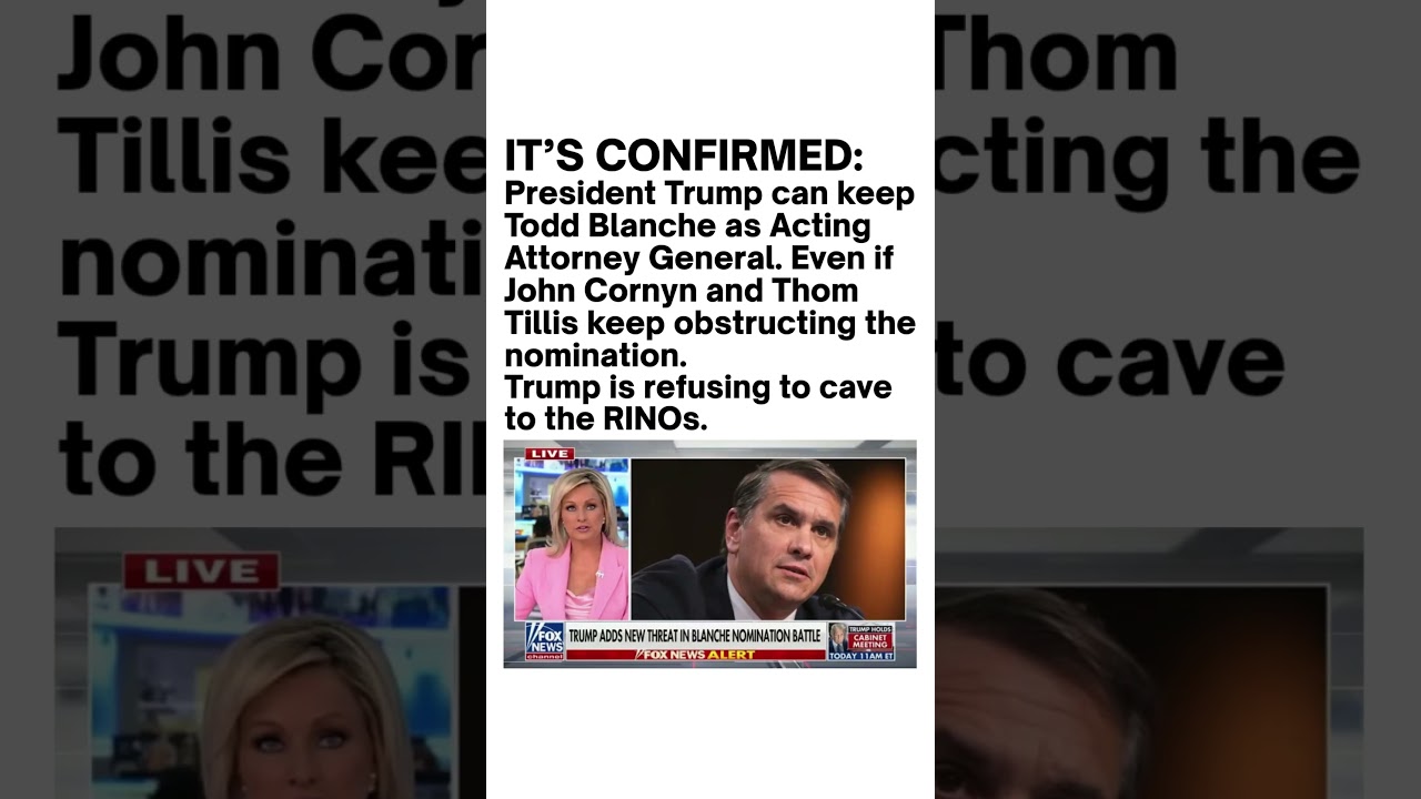 Trump Can Keep Todd Blanche as Acting AG 🇺🇸