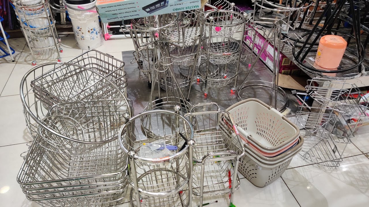 Rs 5 Onwards Kitchen New Stainless Steel Organiser kadai Sauce Pan  steel Jars Pothys hyper Chennai
