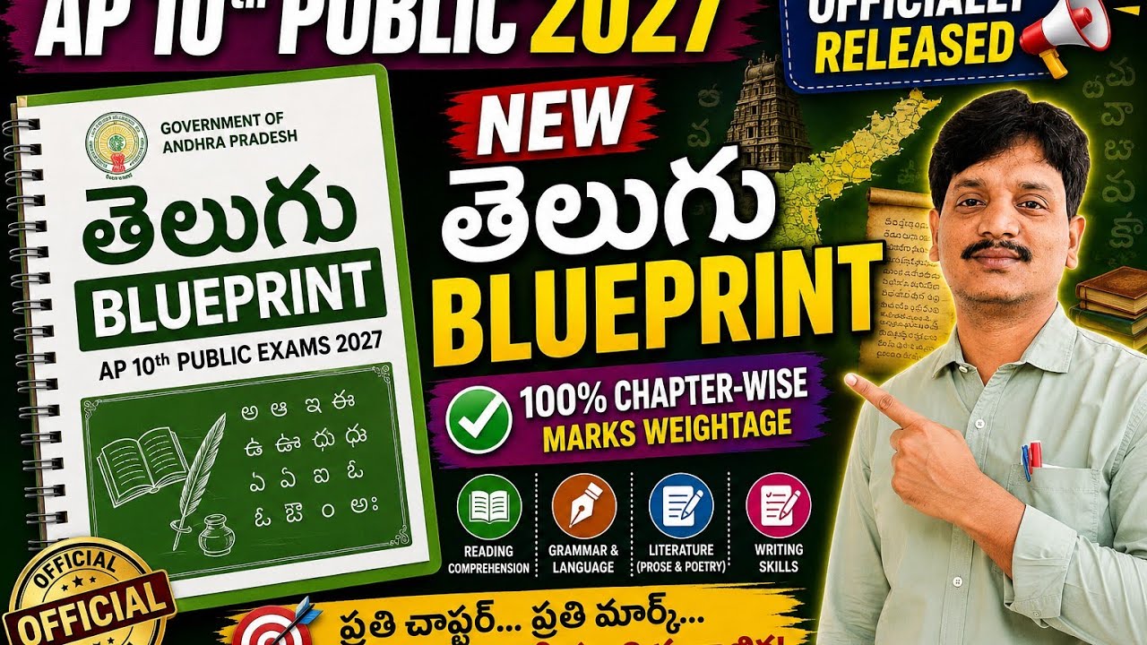 AP 10th Class Telugu New Blueprint 2026-27 | కీలక మార్పులు | 100/100 Strategy | AP SSC Telugu
