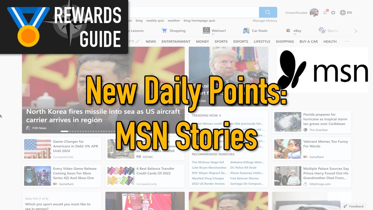 New Daily Points Opportunity: MSN Stories 30 Microsoft Rewards Points Per Day (US Only)
