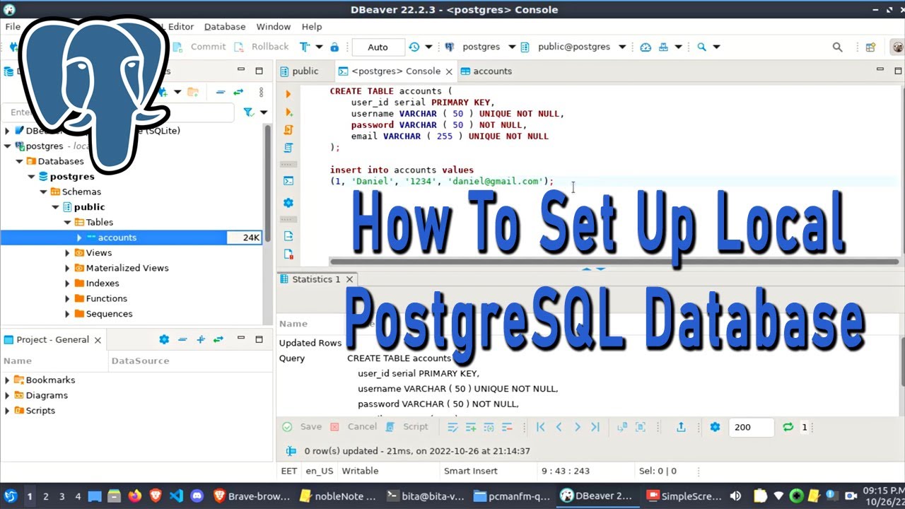 How to Create Local Connection to PostgreSQL Database with DBeaver | Linux